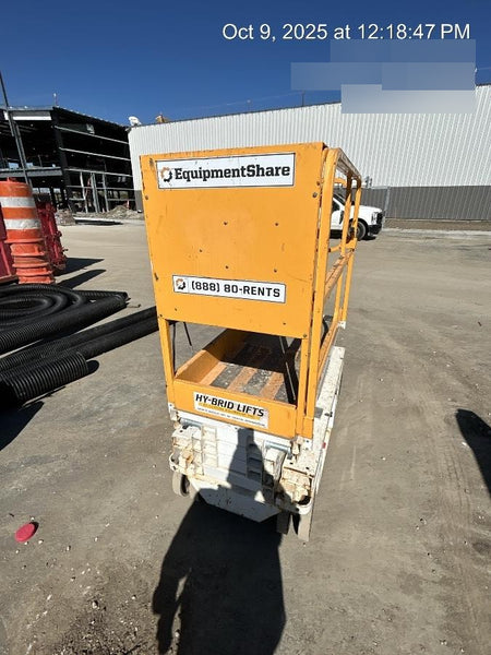 Custom Equipment HB-1430 Hy-Brid Scissor Lift
Platform capacity up to 670 lbs
Working height up to 20 ft
Weighs under 1,700 lbs
Non-marking wheels
