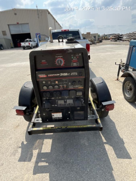 2019 Lincoln Electric Vantage 322 Welder Ready-Pak 3, Two wheel trailer, Fender and Light kit, Cable Rack