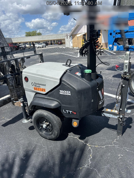 2024 Wacker Neuson LTT4 Diesel, Kohler KDW702, Deep Sea Controller, Auto Start, LED 320W, Bypass Outlet, T3
