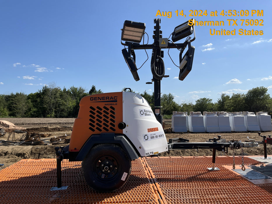 2024 Generac MLT2 Diesel, Flex Switch 120V Input, Powerzone Controller, 
(4) 320W LED Lights, 4kW Generator, 39.9 Gal Fuel Tank, 2" Ball, T3