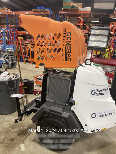 2024 Generac MLT2 Diesel, Flex Switch 120V Input, Powerzone Controller, 
(4) 320W LED Lights, 4kW Generator, 39.9 Gal Fuel Tank, 2" Ball, T3