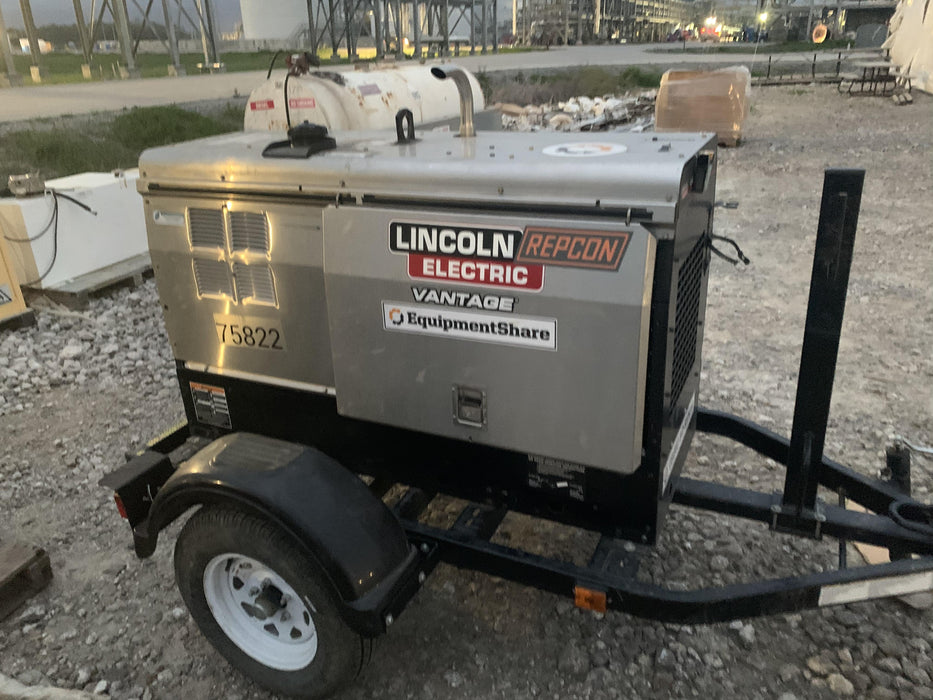 2020 Lincoln Electric Vantage 322 Welder Ready-Pak 3, w/ GPS & Decals (includes trailer, cable rack, fender light kit)