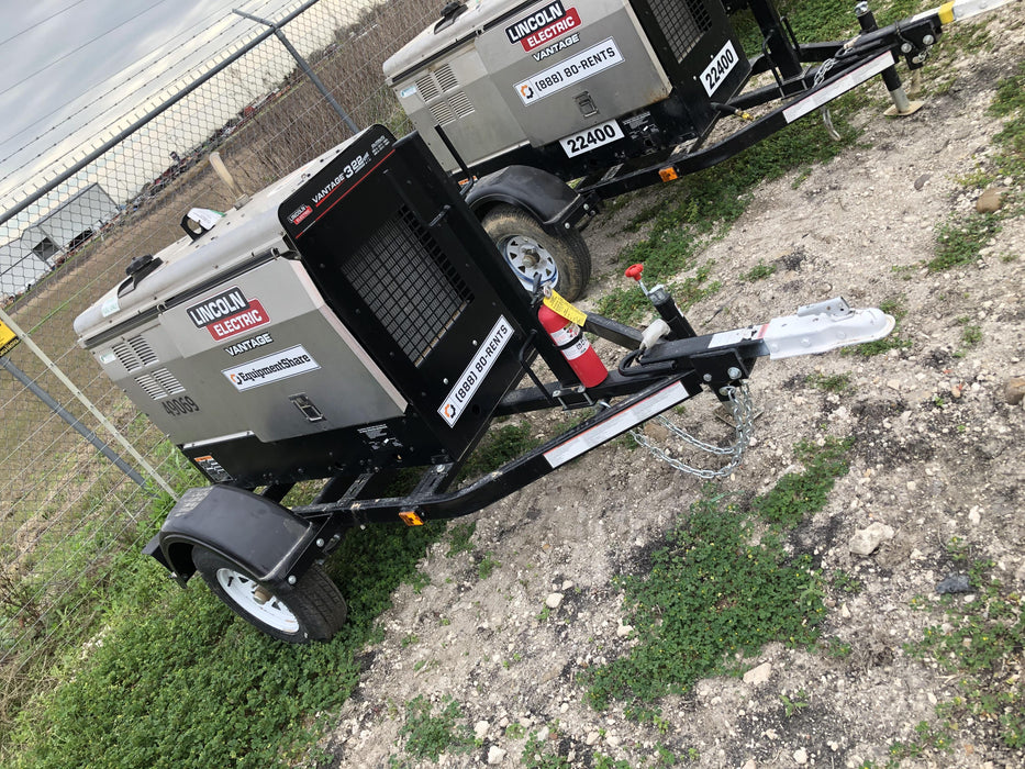 2019 Lincoln Electric Vantage 322 Ready-Pak 3, Two Wheel Trailer, Fender and Light Kit, Cable Rack