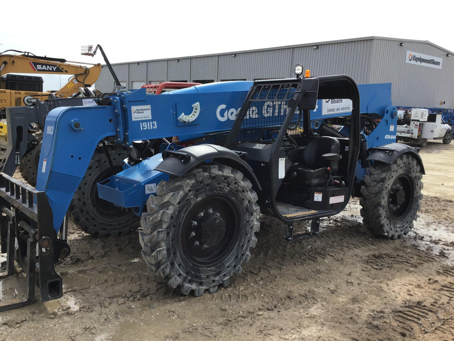 2018 Genie GTH-844 Genie GTH-844 w/ROPS, Work Lights, Solid Tires, RH Cab Mesh, Beacon, 60" Carriage and Forks