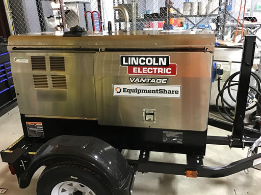 2019 Lincoln Electric Vantage 322 Welder Ready-Pak 3, Two wheel trailer, Fender and Light kit, Cable Rack