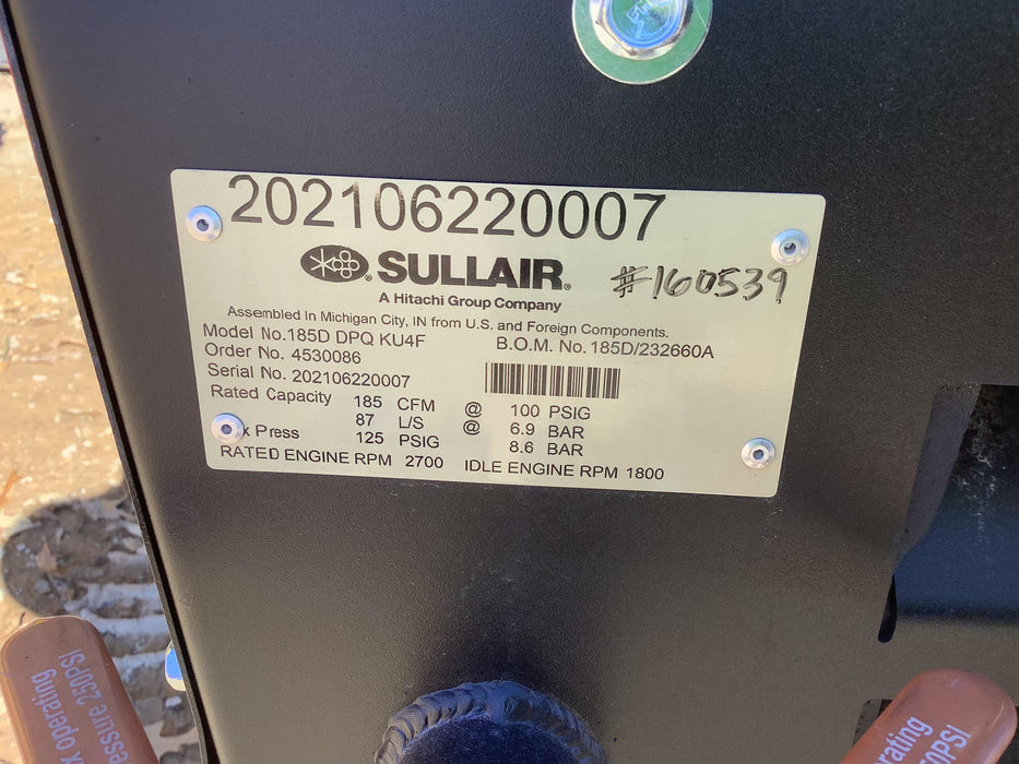2021 SULLAIR 185D-DPQ KU4F