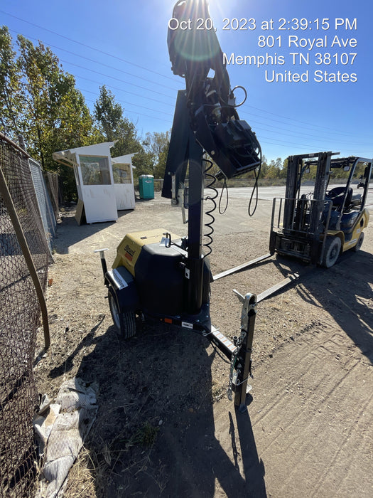 2022 Allmand NLV3GR (4) LED Light Fixture 350W, 23' Vertical Mast, 3kW Prime, Towable, ES Decals, T3