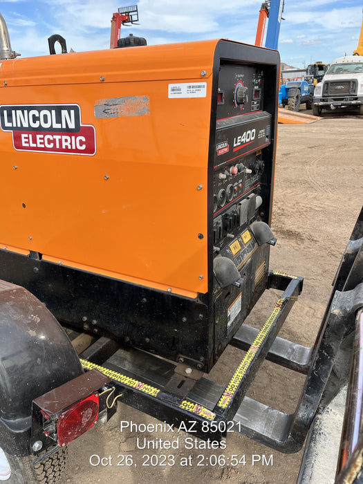 2022 Lincoln Electric LE400 Kubota V1505, Trlr, Cable Rack, Light Kit, ES Decals, T3