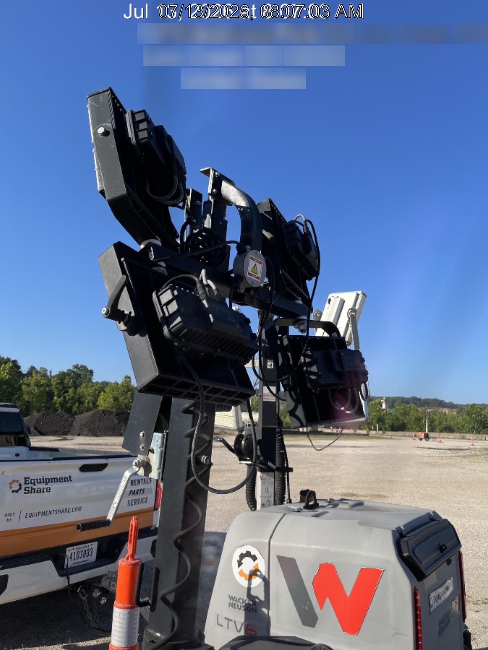 2021 Allmand NLV3GR (4) LED Light Fixture 350W, 23' Vertical Mast, 3kW Prime, Towable, Deep Sea L401, Leveling Jacks, Yanmar T4F 5.8hp