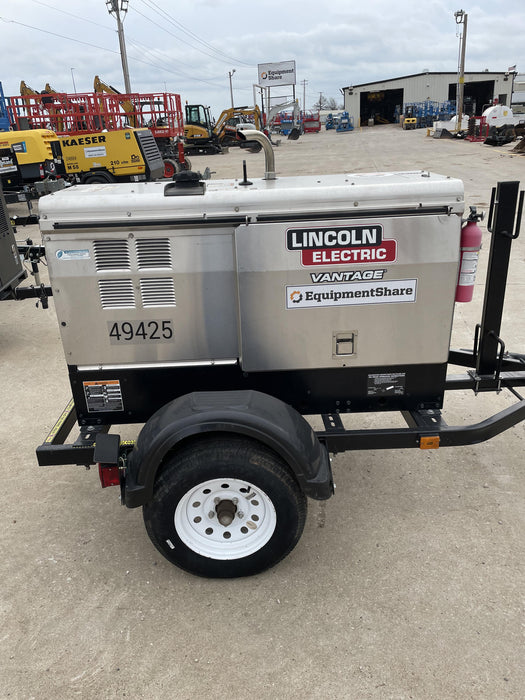 2019 Lincoln Electric Vantage 322 Ready-Pak 3, Two Wheel Trailer, Fender and Light Kit, Cable Rack