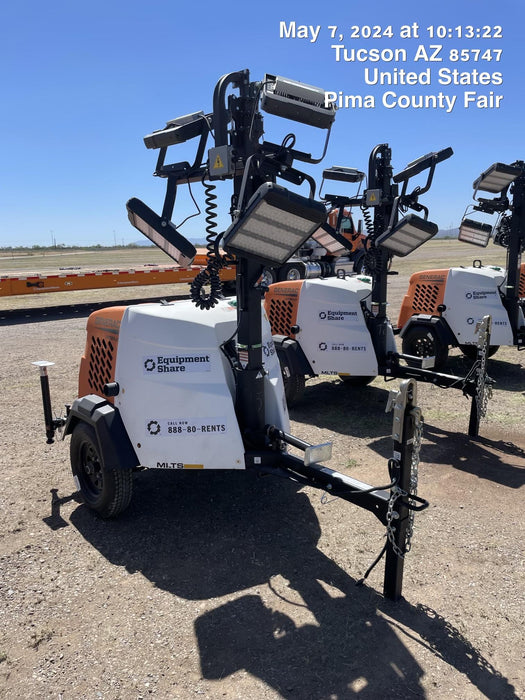 2024 Generac MLT2 Diesel, Flex Switch 120V Input, Powerzone Controller, 
(4) 320W LED Lights, 4kW Generator, 39.9 Gal Fuel Tank, 2" Ball, T3