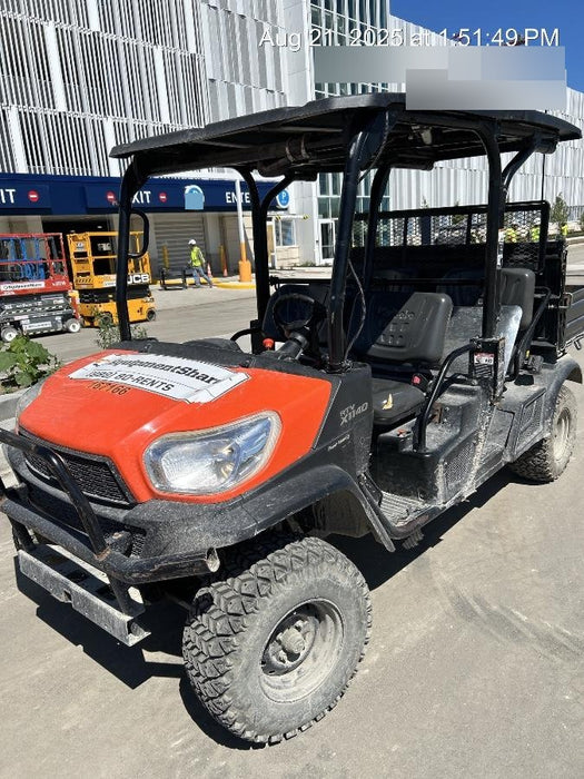 2022 Kubota RTV-X1140W-H Plastic Canopy, Windshield Acrylic Clear, LED Strobe Light, Wire Harness Kit, Back up Alarm