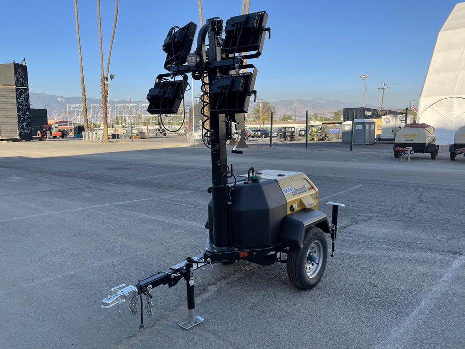 2022 Allmand NLV3GR (4) LED Light Fixture 350W, 23' Vertical Mast, 3kW Prime, Towable, ES Decals, T3