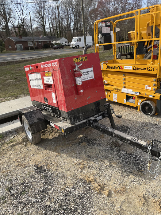 2022 Shindaiwa DGW400MDL Kubota D902 Engine, 23 HP, Dual Op Welder, Wire, Arc, Droop Stick, Tig, and CC Stick Functionality, Simulphase, 3 Phase and 1 Phase Gen Output, Single Axle NB Trlr, Slr Trckl Chrg 12V 12W, Fire Ext