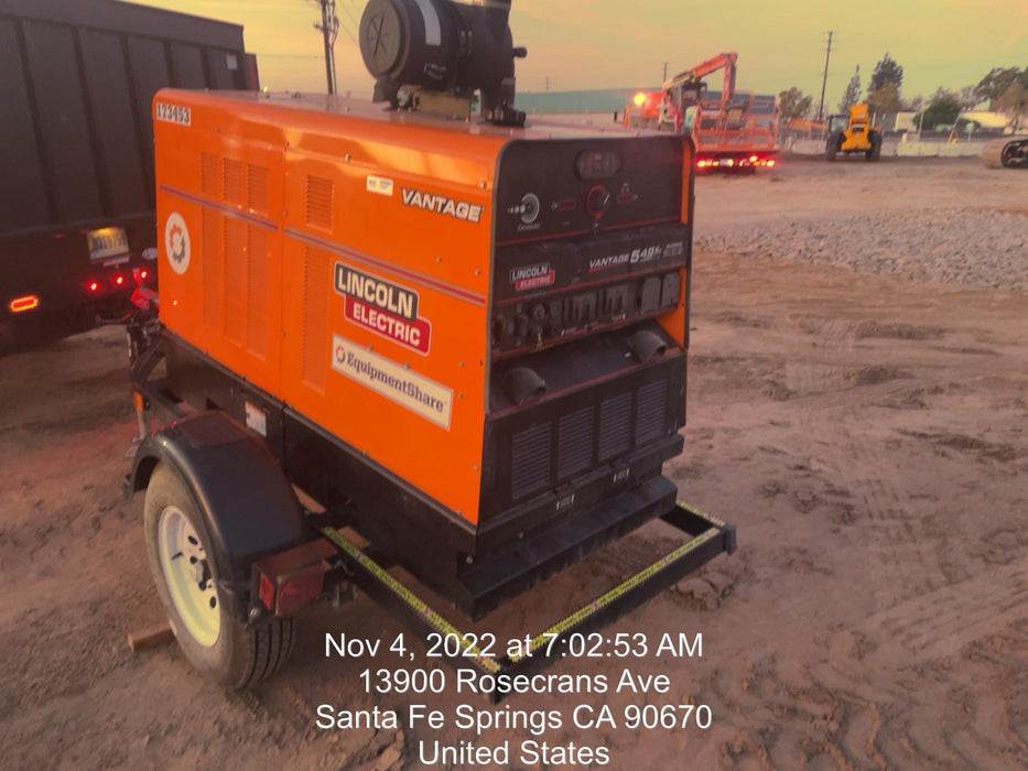 2021 Lincoln Electric Vantage 549X Ready Pak 3, ORANGE (includes trailer, cable rack, fender light kit)