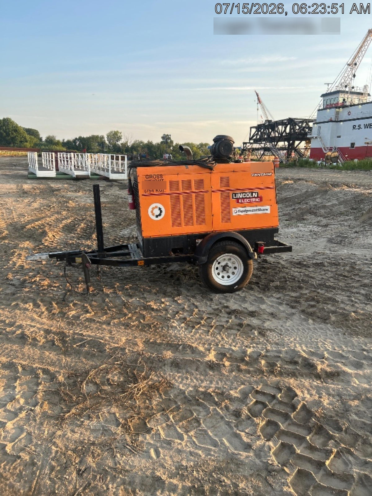 2021 Lincoln Electric Vantage 549X Ready Pak 3, ORANGE (includes trailer, cable rack, fender light kit)
