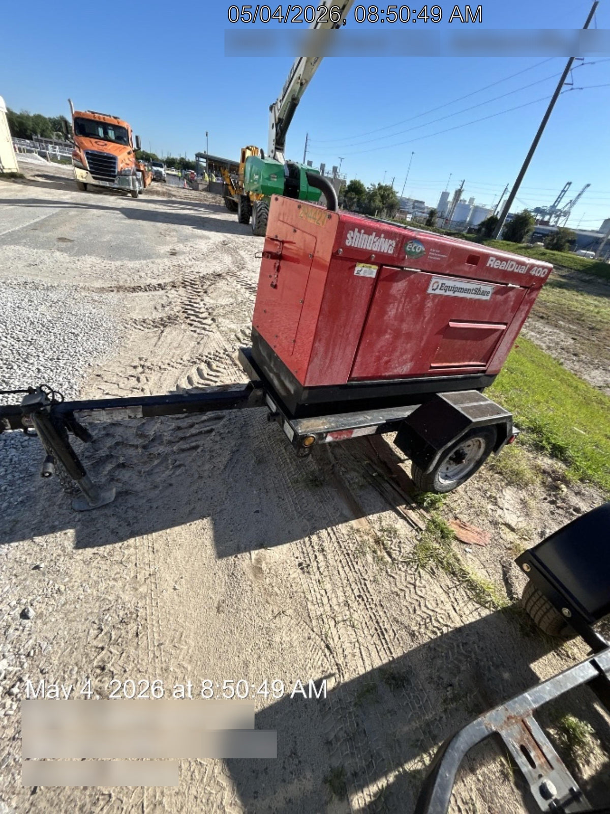 2023 Shindaiwa DGW400MDL Kubota D902 Engine, 23 HP, Dual Op Welder, Wire, Arc, Droop Stick, Tig, and CC Stick Functionality, Simulphase, 3 Phase and 1 Phase Gen Output, Single Axle NB Trlr, Slr Trckl Chrg 12V 12W, Fire Ext