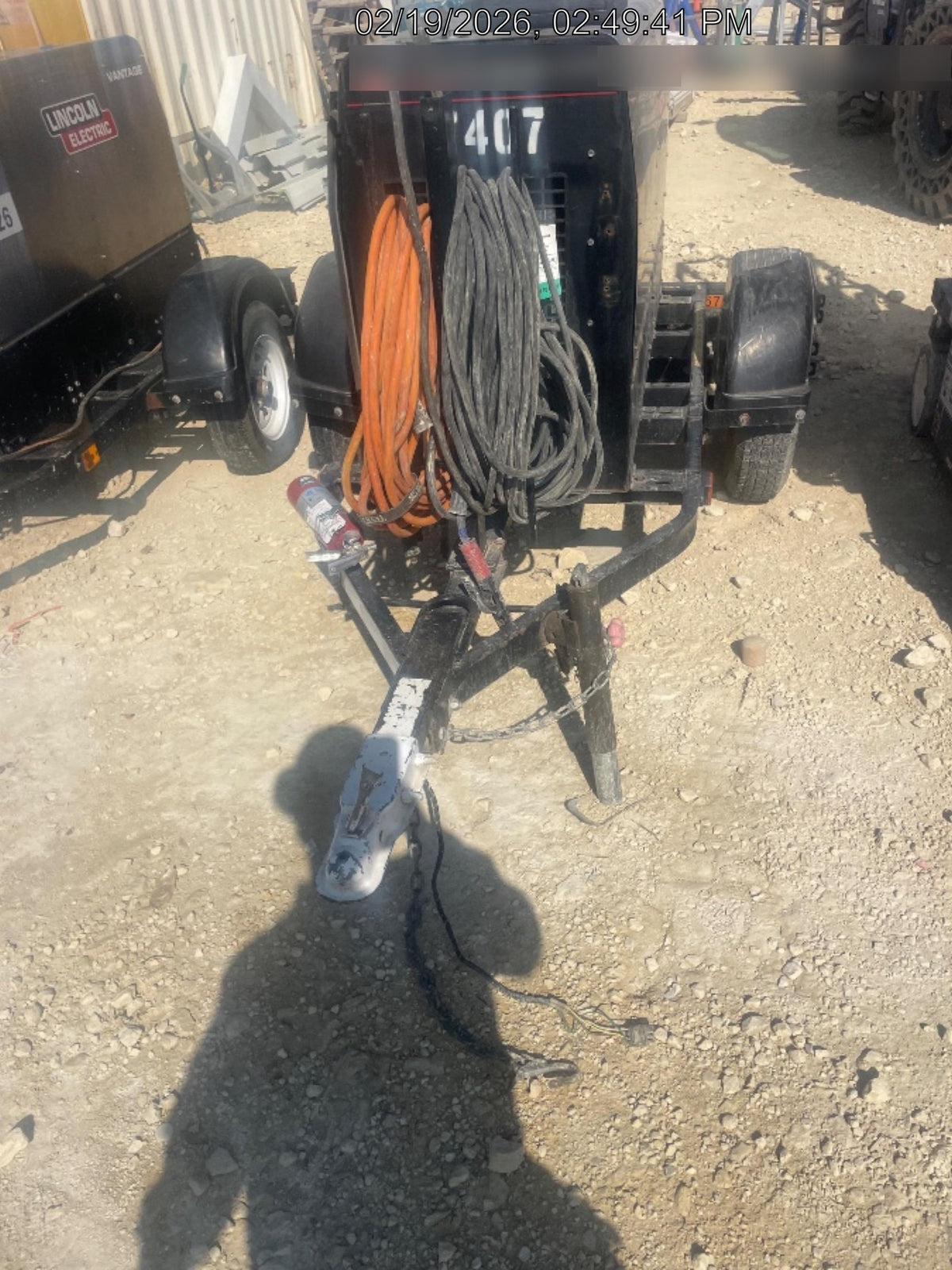 2018 Lincoln Electric Vantage 322 Lincoln Vantage 322 Welder Ready Pak 3 - Vantage 322, Trailer, Fender and light kit, Cable rack