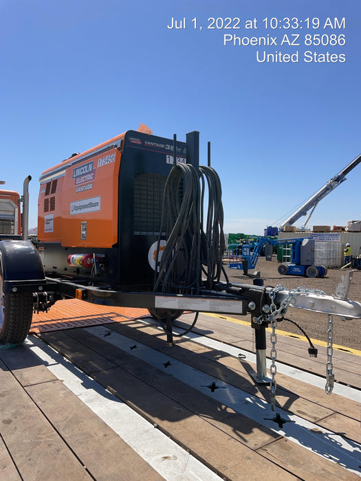 2021 Lincoln Electric Vantage 322 Vantage 322 Ready Pak 3 w/ Decals, ORANGE (includes trailer, cable rack, fender light kit) NO Telematics