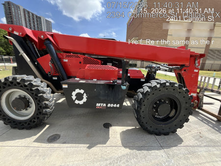 2020 Manitou MTA8044 74hp T4F, Open ROPS, Cab and Boom LED work lights, Auxiliary Hydraulics, Solid Tires, Amber strobe, Lift Hook w/66" Carriage, 60" Forks