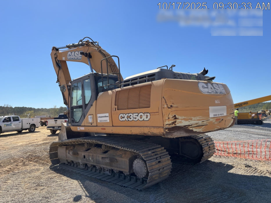 2015 Case CX350D CAB A/C, 13'-3" ARM, STEEL TRACKS, THUMB