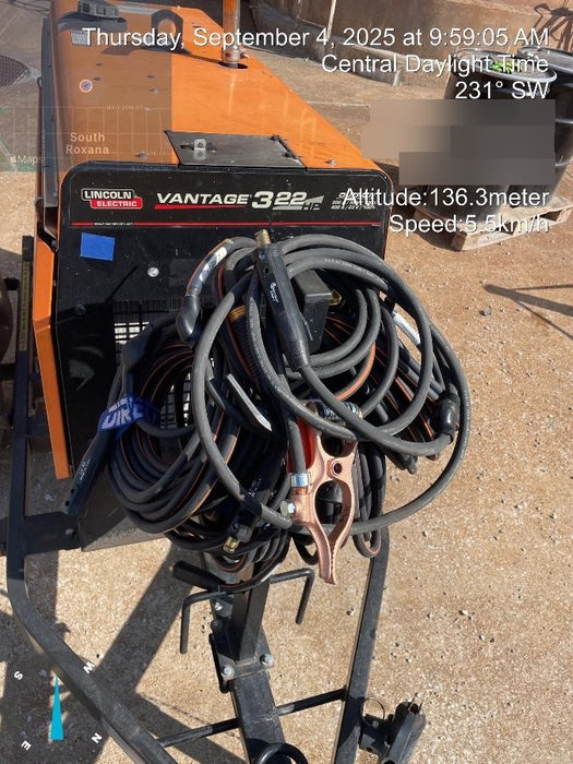 2021 Lincoln Electric Vantage 322 Vantage 322 Ready Pak 3 w/ Decals, ORANGE (includes trailer, cable rack, fender light kit) NO Telematics