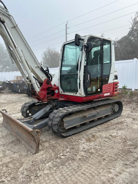 2019 Takeuchi TB290 Cab, AC, Rubber Tracks, Dozer Blade, Travel Alarm, Control Pattern Change Valve, Auxiliary Hydraulics w/18" Quick Coupler Bucket with teeth, 6.2 cu. ft. capacity/24" Quick Coupler Bucket with teeth, 8.6 cu. ft. capacity/36" Quick Coupler Bucket with teeth, 13.4 cu. ft. capacity, Quick Coupler, Hydraulic Thumb Installed
