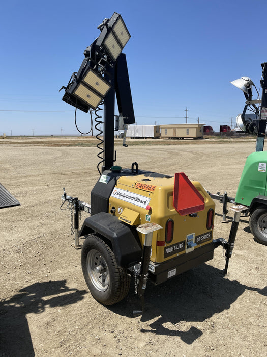 2022 Allmand NLV3GR (4) LED Light Fixture 350W, 23' Vertical Mast, 3kW Prime, Towable, ES Decals, T3