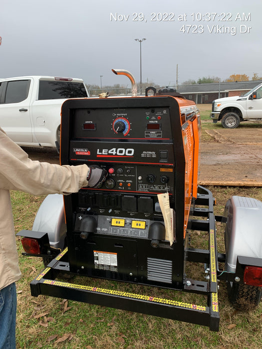 2022 Lincoln Electric LE400 Kubota V1505, Trlr, Cable Rack, Light Kit, ES Decals, T3