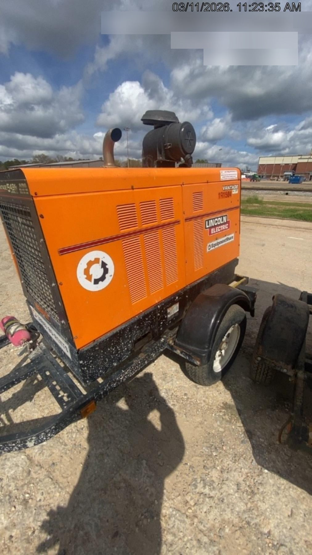 2021 Lincoln Electric Vantage 549X Ready Pak 3, ORANGE (includes trailer, cable rack, fender light kit)