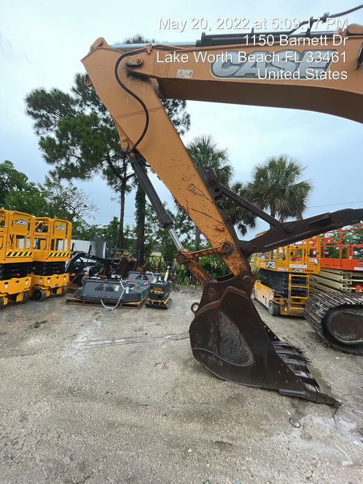 2016 Case CX350D CAB A/C, 13'-3" ARM, STEEL TRACKS, THUMB