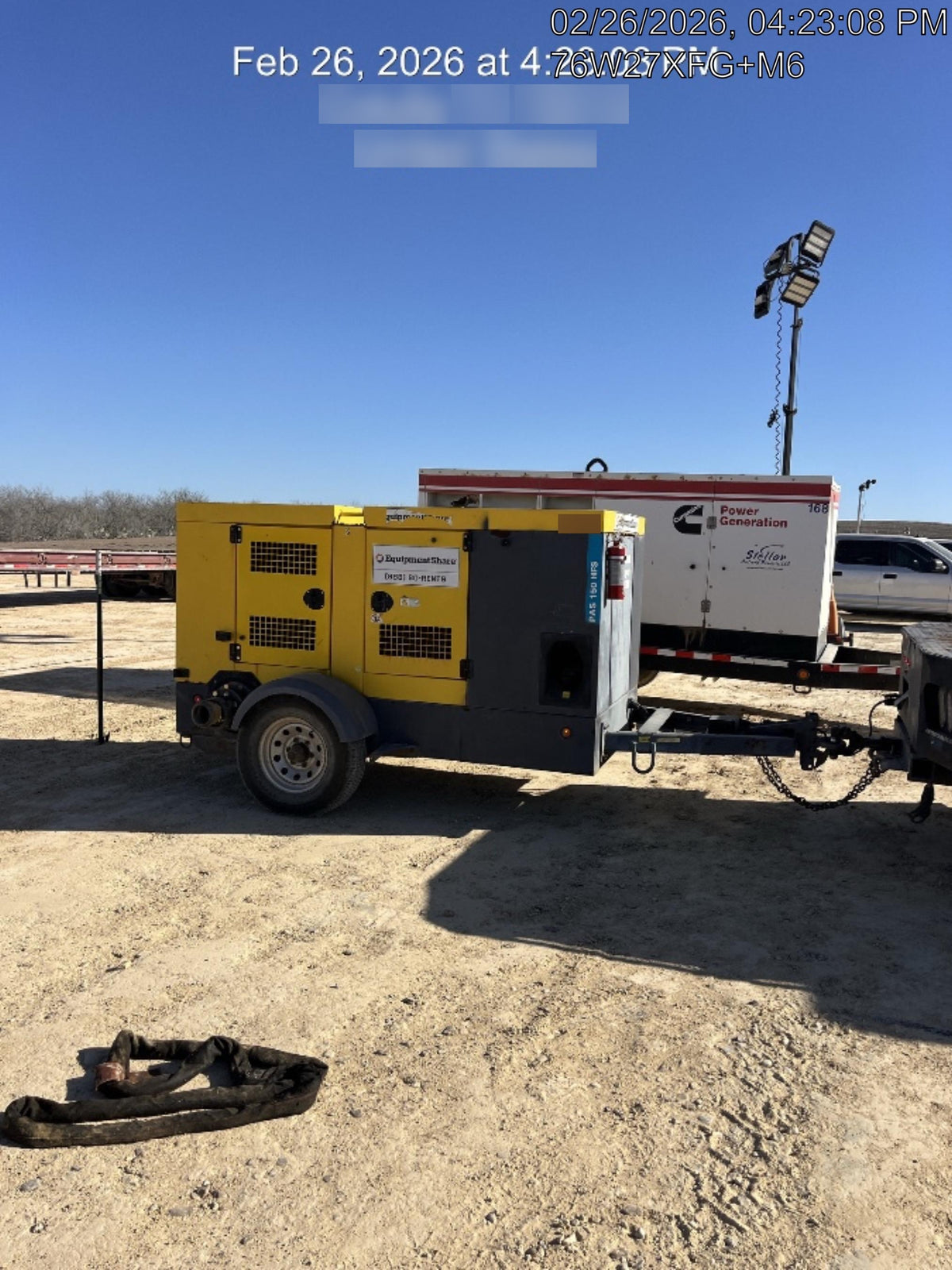 2020 ATLAS COPCO PAS 150 HF CS Enclosed