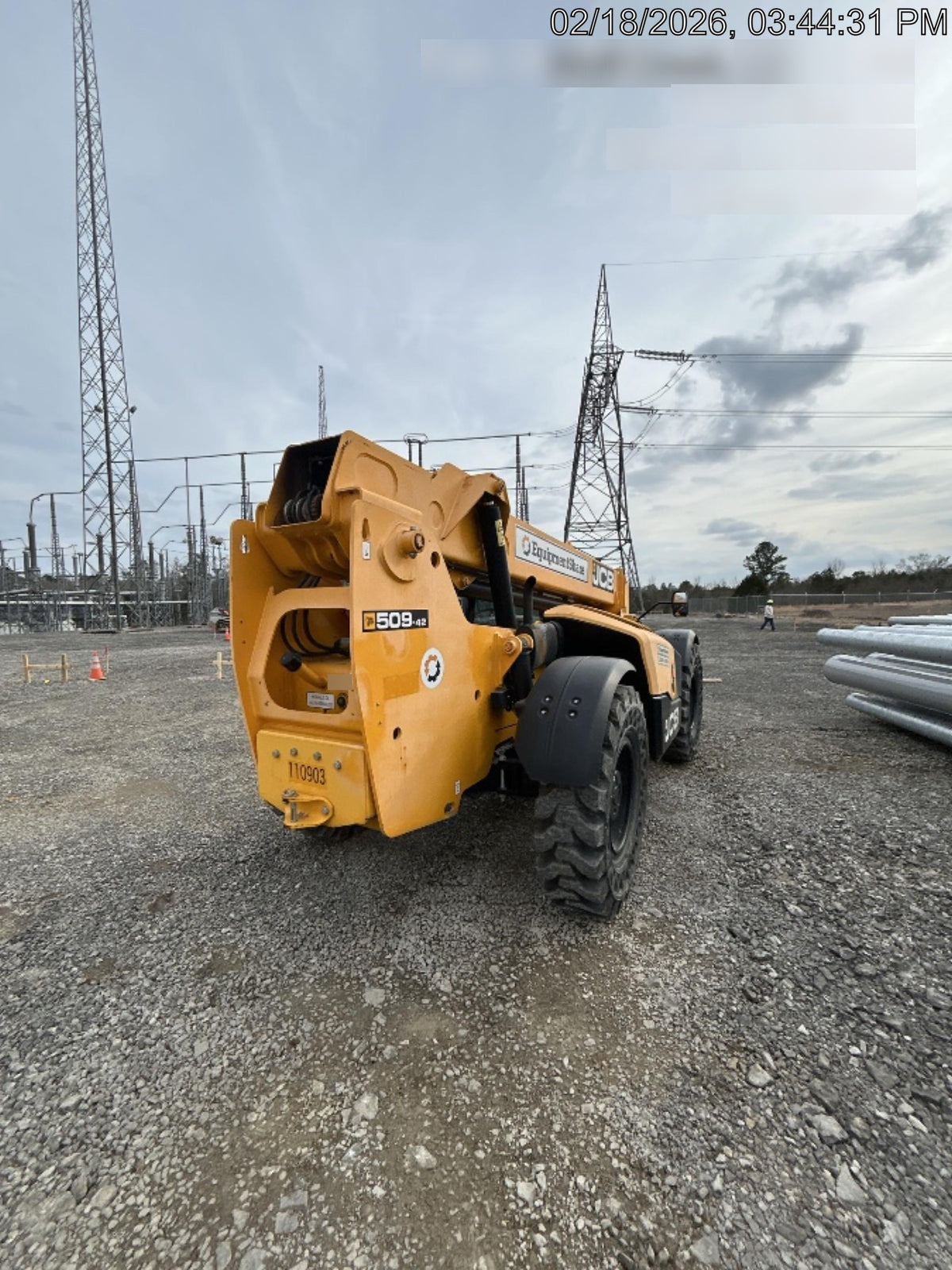 2020 JCB 509-42 Cab/Heat/Air, Solid Tires, Work Lights, Beacon, Aux Hydraulics, Back up Alarm, Lifting Eye, ES Decals