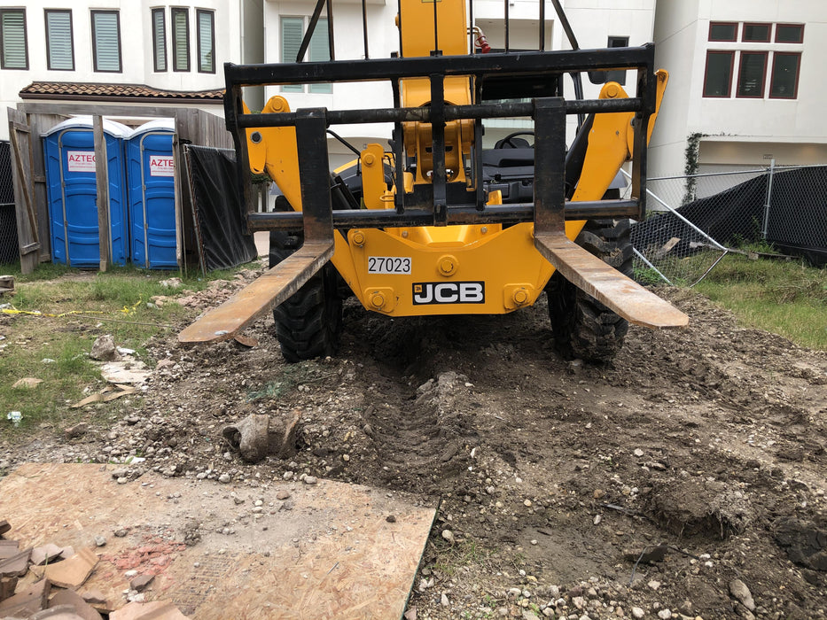 2019 JCB 510-56 Open ROPS, 74 HP, Solid Tires, Worklights, Beacon, Aux Hydraulics, Lifting Eye w/60" Carriage/60" Forks