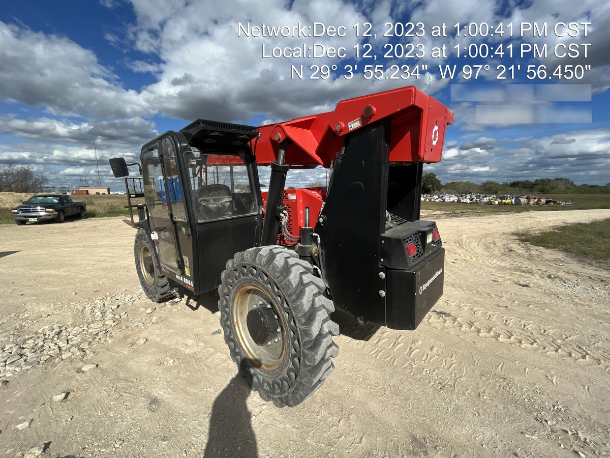 2019 Manitou MTA8044 74hp T4F, Cab/Heat/Air, Cab and Boom LED work lights, Auxiliary Hydraulics, Solid Tires, Amber strobe, Lift Hook 66" Carriage, 60" Forks