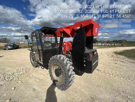 2019 Manitou MTA8044 74hp T4F, Cab/Heat/Air, Cab and Boom LED work lights, Auxiliary Hydraulics, Solid Tires, Amber strobe, Lift Hook 66" Carriage, 60" Forks