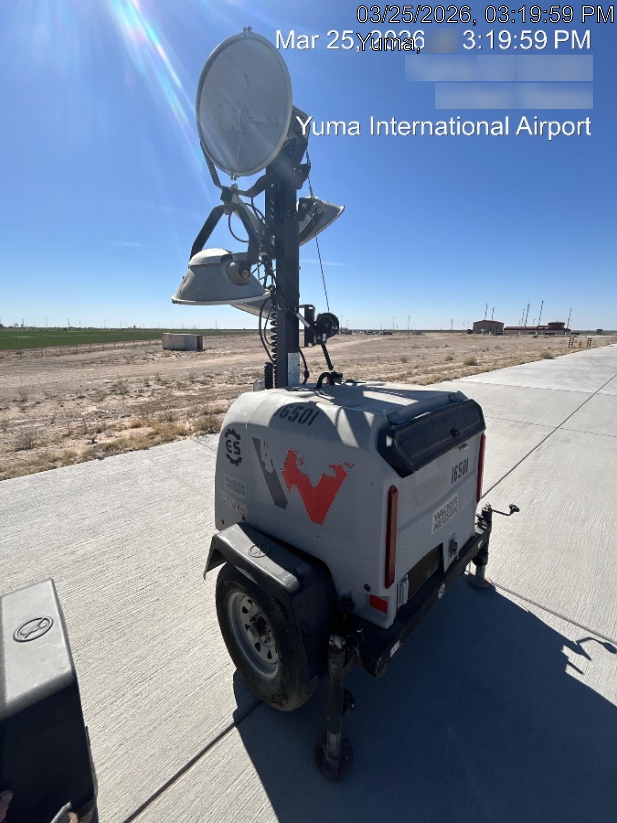 2018 Wacker Neuson LTV6L-MH Wacker Neuson LTV6L Mobile Light Tower w/Fuel Level Sensor Installed