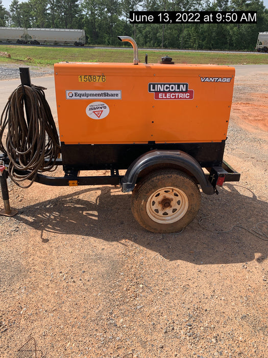 2021 Lincoln Electric Vantage 322 Vantage 322 Ready Pak 3 w/ Telematics & Decals, ORANGE (includes trailer, cable rack, fender light kit)