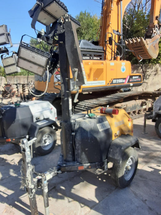 2022 Allmand NLV3GR (4) LED Light Fixture 350W, 23' Vertical Mast, 3kW Prime, Towable, Deep Sea L401, Leveling Jacks, Yanmar T4F 5.8hp