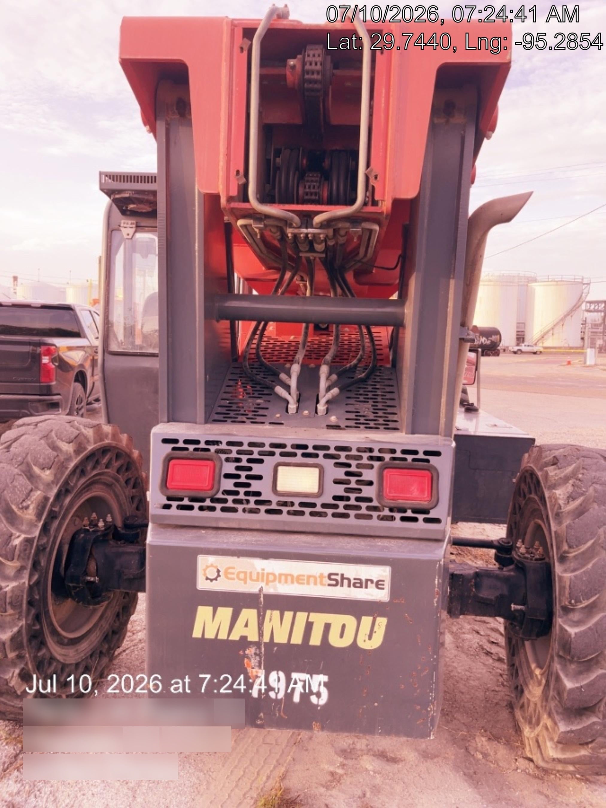 2018 Manitou MTA10055 Manitou MTA 10055 w/Cab/Heat/AC, Work Lights/Strobe, Aux Hyd, Solid Tires, Lift Hook, 66" Carriage, 60" Forks