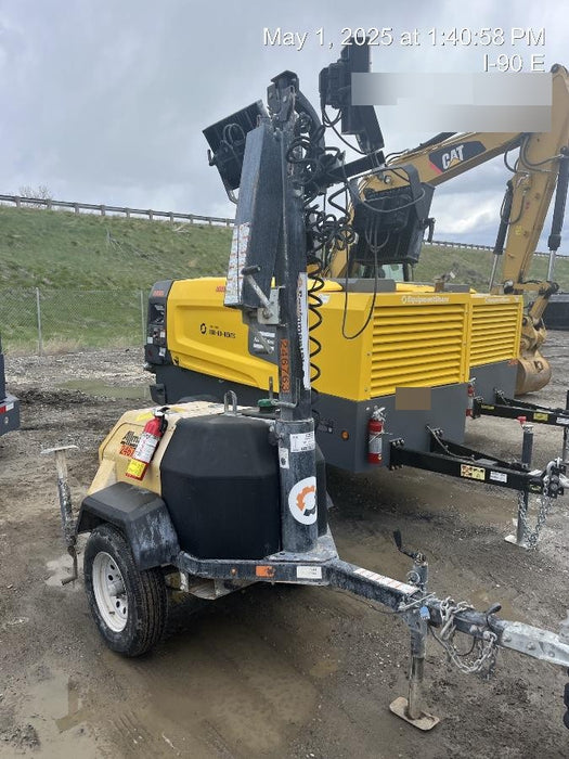 2022 Allmand NLV3GR (4) LED Light Fixture 350W, 23' Vertical Mast, 3kW Prime, Towable, ES Decals, T3