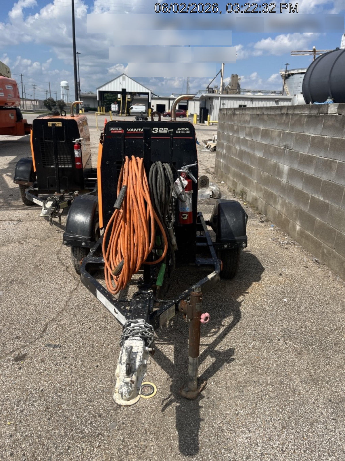 2021 Lincoln Electric Vantage 322 Vantage 322 Ready Pak 3 w/ Decals, ORANGE (includes trailer, cable rack, fender light kit) NO Telematics