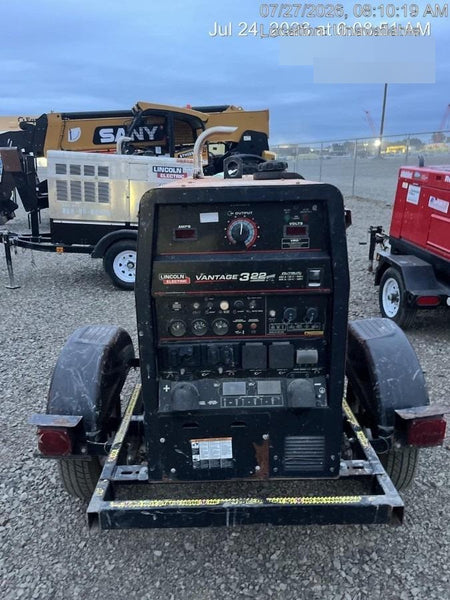 2021 Lincoln Electric Vantage 322 Vantage 322 Ready Pak 3 w/ Decals, ORANGE (includes trailer, cable rack, fender light kit) NO Telematics