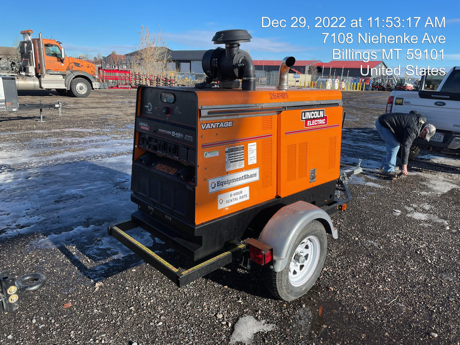 2022 Lincoln Electric Vantage 549X Crosslink Technology, Trailer Mounted, ES Decals, T3