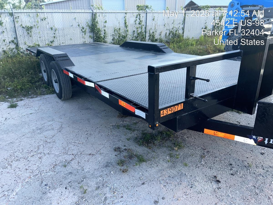 2024 TEXAS PRIDE TRAILERS 21' Lowboy Gravity Tilt Bed 14K Bumper Pull Trailer
