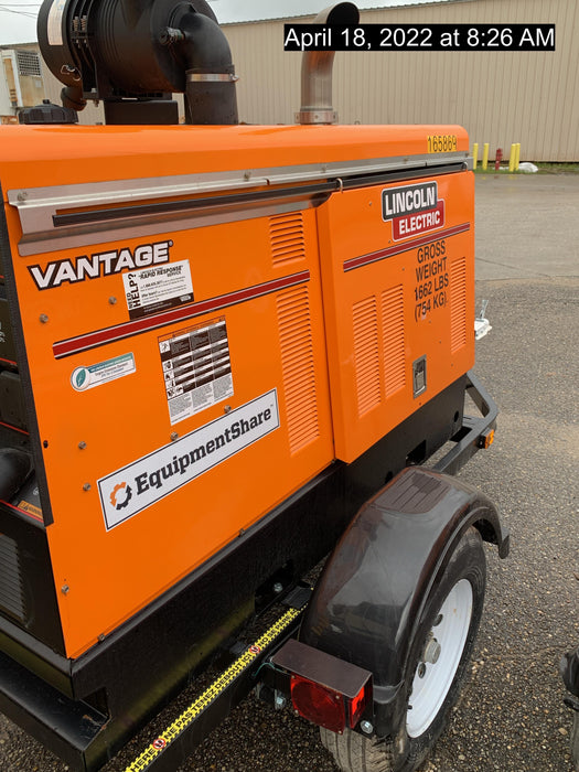 2021 Lincoln Electric Vantage 549X Ready Pak 3, ORANGE (includes trailer, cable rack, fender light kit)