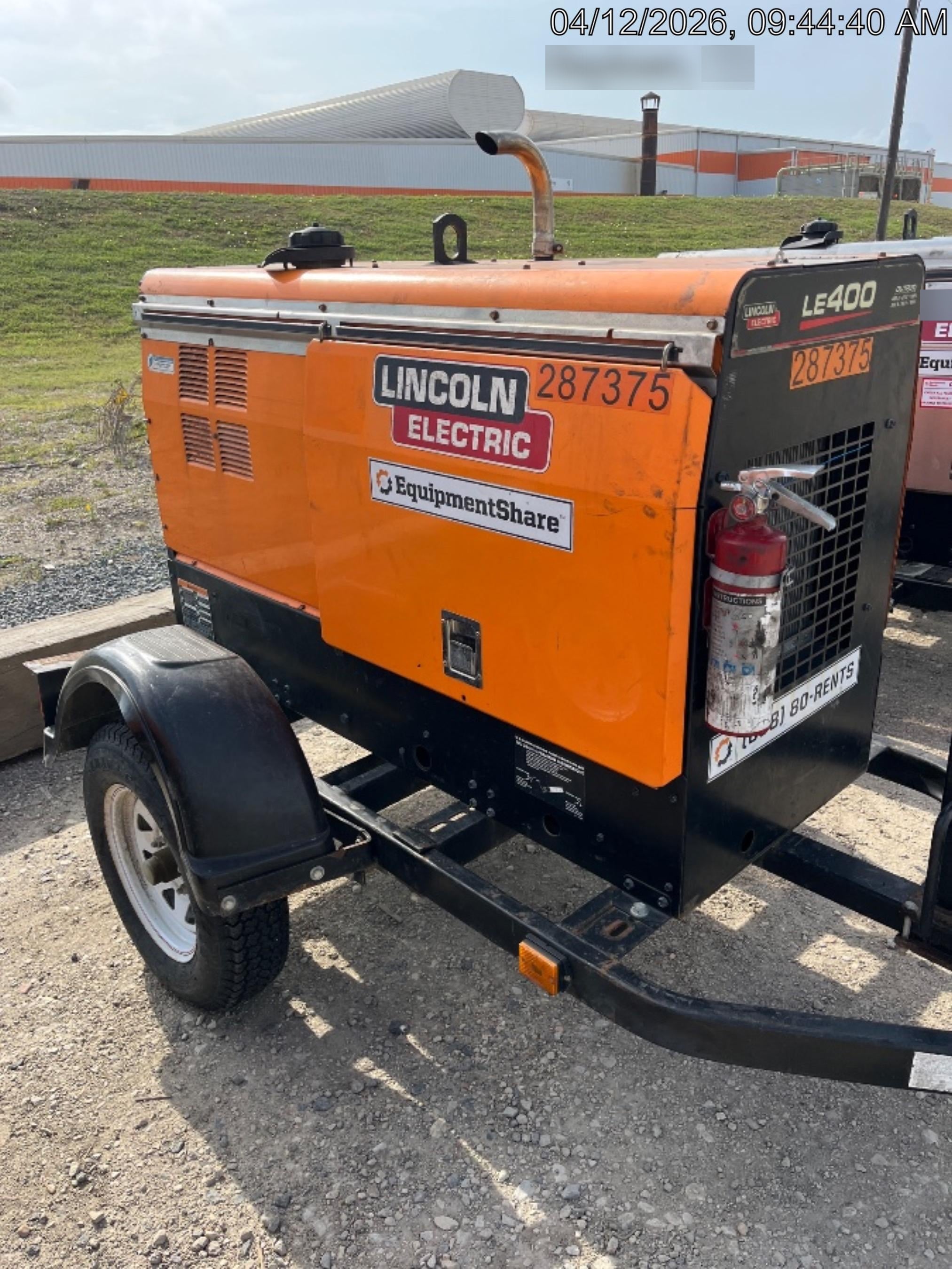 2022 Lincoln Electric LE400 Kubota V1505, Trlr, Cable Rack, Light Kit, ES Decals, T3