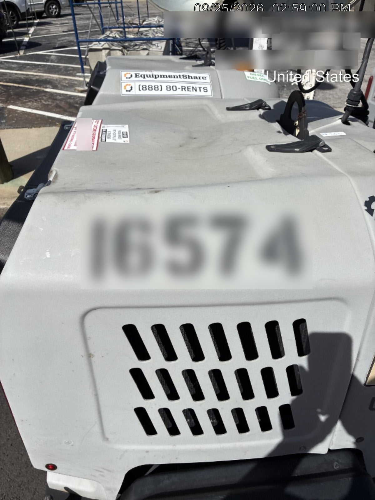 2018 Wacker Neuson LTV6L-MH Wacker Neuson LTV6L Mobile Light Tower w/Fuel Level Sensor Installed