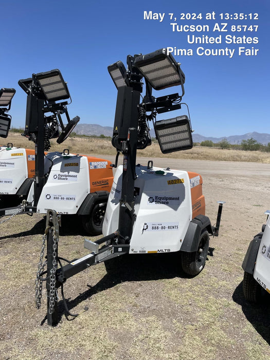 2024 Generac MLT2 Diesel, Flex Switch 120V Input, Powerzone Controller, 
(4) 320W LED Lights, 4kW Generator, 39.9 Gal Fuel Tank, 2" Ball, T3