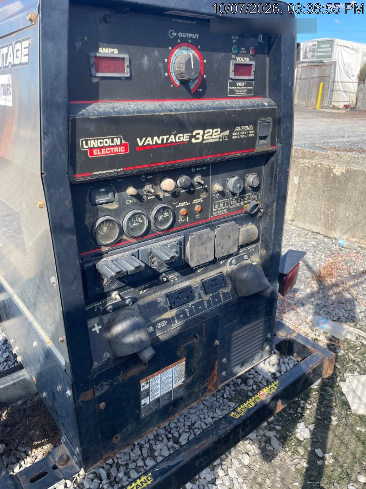 2019 Lincoln Electric Vantage 322 Ready-Pak 3, Two Wheel Trailer, Fender and Light Kit, Cable Rack